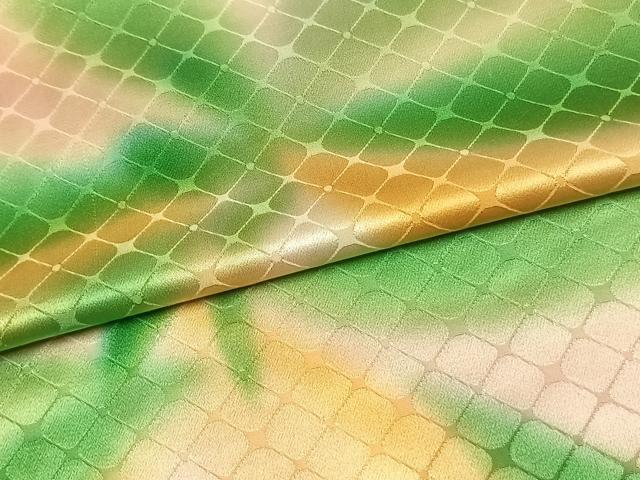 平和屋着物▽上質な小紋 単衣 舞花文 正絹 逸品 AAAV2677fy