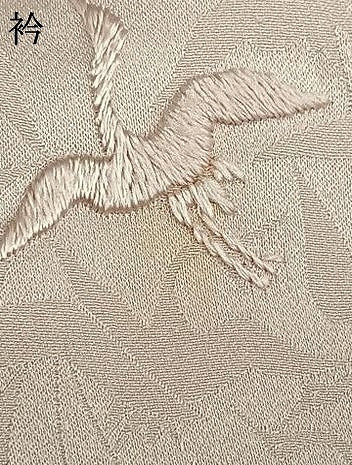平和屋着物▽訪問着 単衣 刺繍 飛鳥文 正絹 逸品 AAAV2683fy