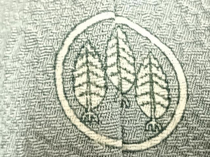 平和屋着物▽京加賀友禅　百貫達雄　色無地　単衣　草花地紋　秘色色　正絹　逸品　未使用　AAAV2686fy