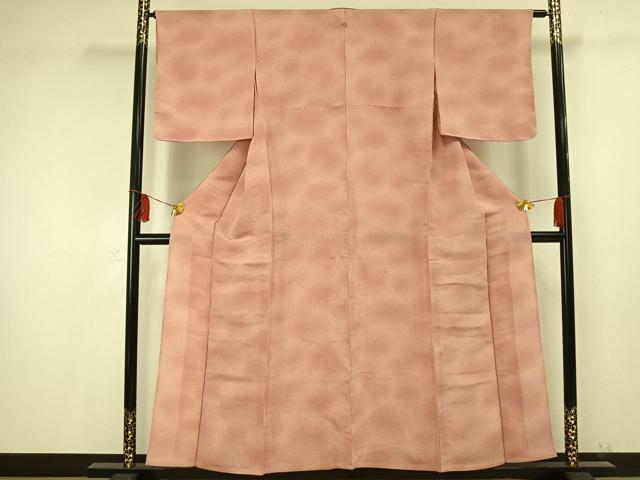 平和屋着物▽上質な小紋 単衣 霞文 正絹 逸品 AAAV2687fy