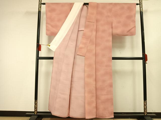 平和屋着物▽上質な小紋 単衣 霞文 正絹 逸品 AAAV2687fy
