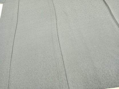 平和屋着物▽上質な色無地　単衣　蔦の葉地紋　豆がら茶色　正絹　逸品　未使用　AAAV2689fy