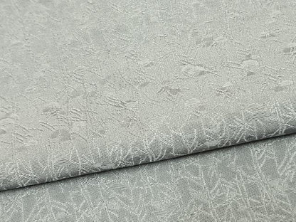 平和屋着物▽上質な色無地　単衣　蔦の葉地紋　豆がら茶色　正絹　逸品　未使用　AAAV2689fy