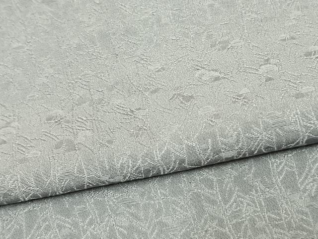 平和屋着物▽上質な色無地　単衣　蔦の葉地紋　豆がら茶色　正絹　逸品　未使用　AAAV2689fy