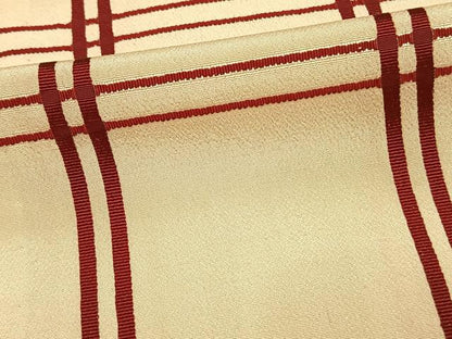 平和屋着物▽お召 単衣 吉野間道 正絹 逸品 AAAV2690fy