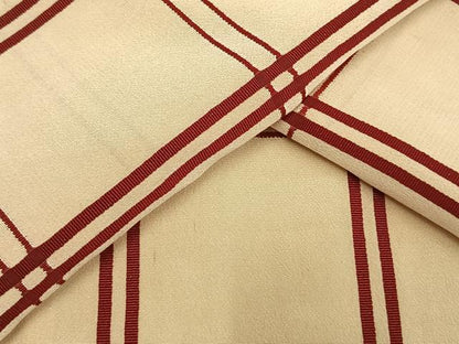 平和屋着物▽お召 単衣 吉野間道 正絹 逸品 AAAV2690fy