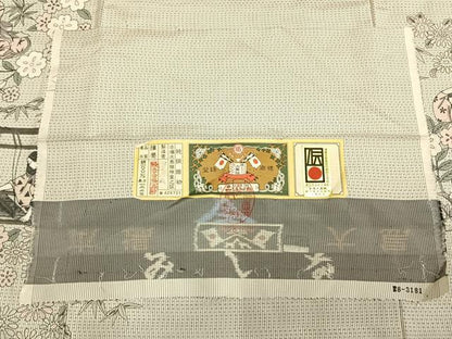 平和屋着物▽本場大島紬 単衣 作家物 手描き 人物風景文 証紙付き 正絹 逸品 AAAV2697fy