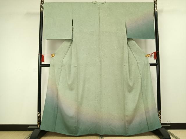 平和屋着物▽訪問着 単衣 墨流し文様 正絹 逸品 AAAV2704fy