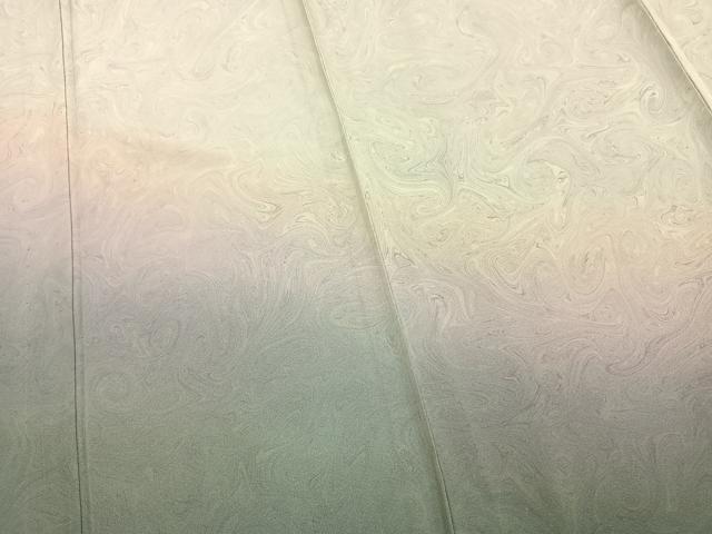 平和屋着物▽訪問着 単衣 墨流し文様 正絹 逸品 AAAV2704fy