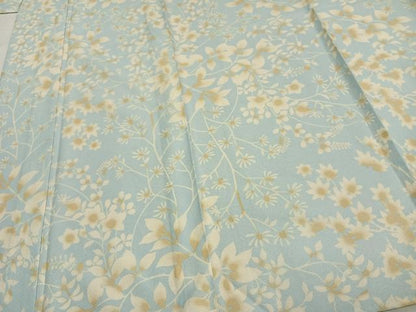 平和屋着物▽小紋　単衣　枝花文　ロング丈　洗える着物　AAAV2708fy