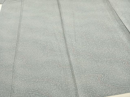 平和屋着物▽上質な小紋 単衣 流水文 銀通し地 正絹 逸品 AAAV2718fy