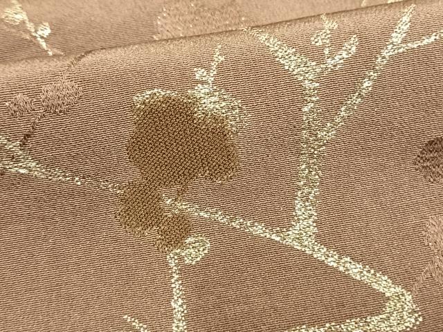 平和屋着物▽上質な小紋 単衣 枝花文 銀糸 正絹 逸品 AAAV2719fy