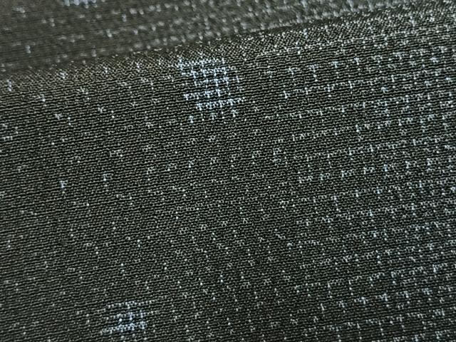 平和屋着物▽本塩沢 単衣 110亀甲 間道 正絹 逸品 AAAV2722fy