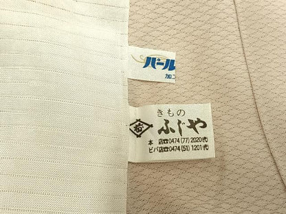 平和屋着物▽訪問着 単衣 地紙花文 金彩 正絹 逸品 AAAV2723fy