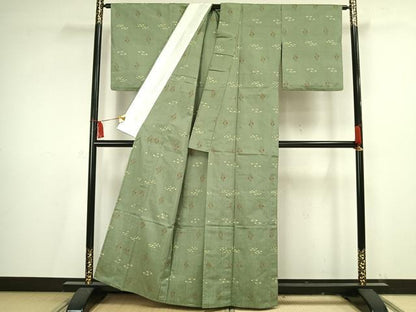 平和屋着物▽上質な紬 単衣 琉球絣 正絹 逸品 AAAV2725fy