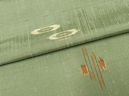 平和屋着物▽上質な紬 単衣 琉球絣 正絹 逸品 AAAV2725fy