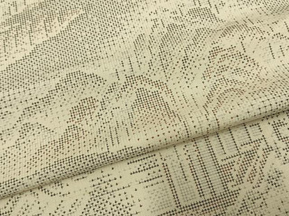 平和屋着物▽本場大島紬　単衣　白大島　9マルキ　風景文　正絹　逸品　AAAV2728fy