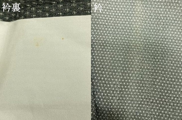 平和屋着物▽白鷹お召 単衣 110亀甲 遠州椿 正絹 逸品 AAAV2733fy
