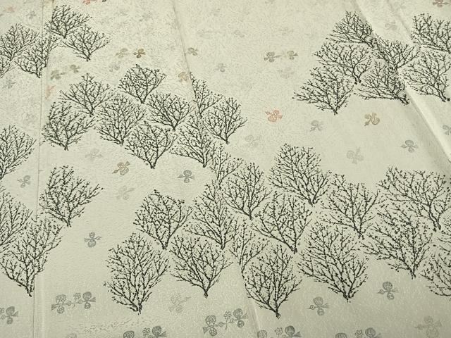 平和屋着物▽訪問着 単衣 樹林飛鳥文 ますいわ屋扱い 正絹 逸品 AAAV2735fy