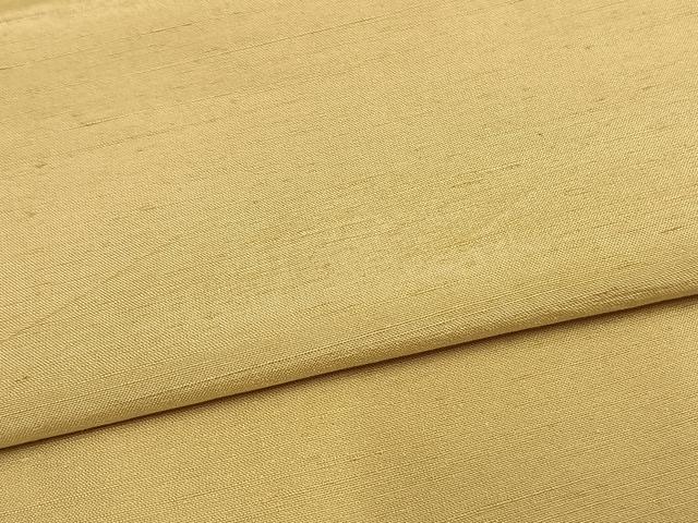 平和屋着物▽上質な紬 単衣 色無地 枯色 正絹 逸品 AAAV2737fy