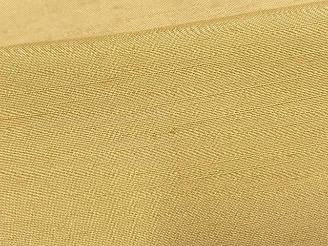 平和屋着物▽上質な紬 単衣 色無地 枯色 正絹 逸品 AAAV2737fy