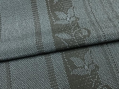 平和屋着物▽本塩沢 単衣 草花間道 正絹 逸品 AAAV2738fy