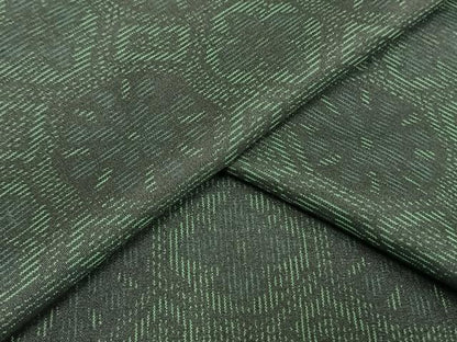 平和屋着物▽上質な紬 単衣 蜀江花文 正絹 逸品 AAAV2739fy