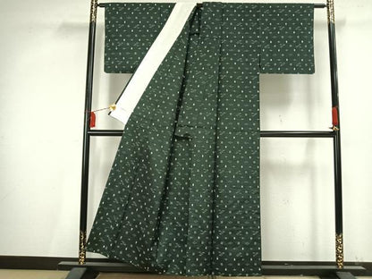 平和屋着物▽上質な紬 単衣 琉球絣 正絹 逸品 AAAV2740fy