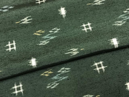 平和屋着物▽上質な紬 単衣 琉球絣 正絹 逸品 AAAV2740fy