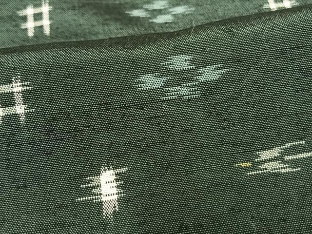 平和屋着物▽上質な紬 単衣 琉球絣 正絹 逸品 AAAV2740fy