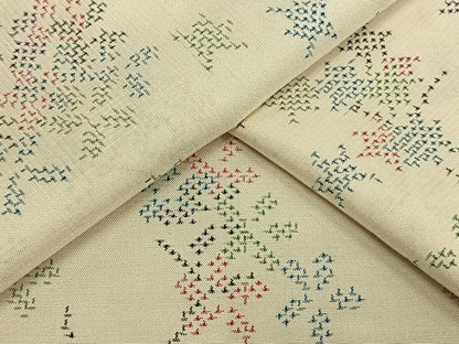 平和屋着物▽上質な紬 単衣 舞花文 正絹 逸品 未使用 AAAV2742fy