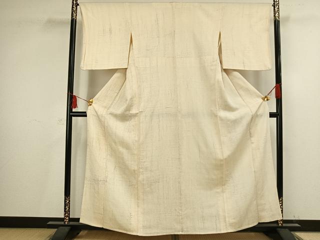 平和屋着物▽上質な小紋 単衣 氷割れ文 正絹 逸品 AAAV2744fy