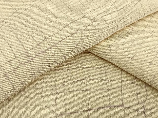 平和屋着物▽上質な小紋 単衣 氷割れ文 正絹 逸品 AAAV2744fy