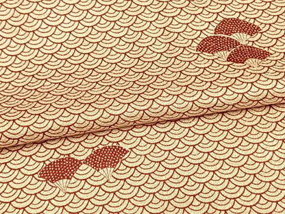 平和屋着物▽上質な小紋 単衣 扇面青海波 正絹 逸品 AAAV2752fy