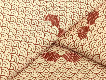 平和屋着物▽上質な小紋 単衣 扇面青海波 正絹 逸品 AAAV2752fy