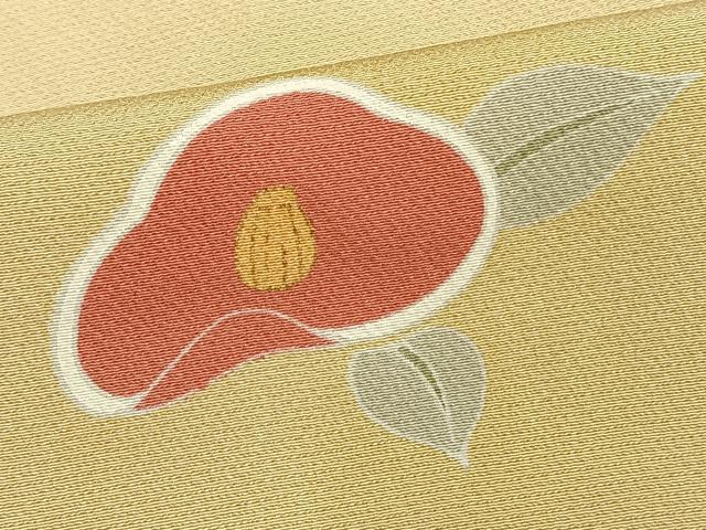 平和屋着物▽上質な小紋　単衣　花鳥文　金彩　正絹　逸品　未使用　AAAV2756fy