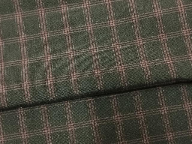 平和屋着物▽上質な紬 単衣 格子 正絹 逸品 AAAV2763fy