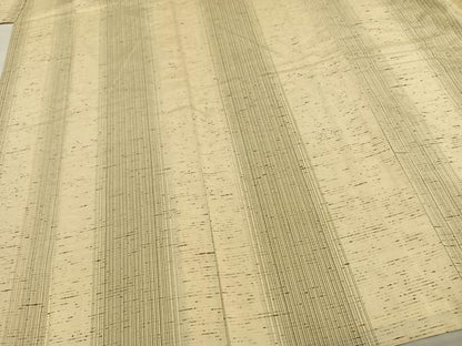 平和屋着物▽ぜんまい紬 単衣 縞 やまと誂製 正絹 逸品 AAAV2767fy