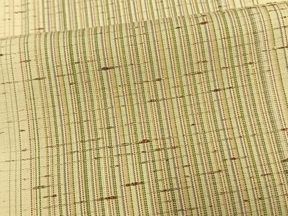 平和屋着物▽ぜんまい紬 単衣 縞 やまと誂製 正絹 逸品 AAAV2767fy
