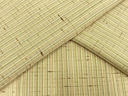 平和屋着物▽ぜんまい紬 単衣 縞 やまと誂製 正絹 逸品 AAAV2767fy