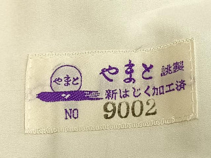平和屋着物▽ぜんまい紬 単衣 縞 やまと誂製 正絹 逸品 AAAV2767fy