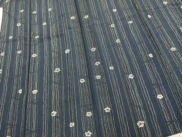 平和屋着物▽小紋 単衣 舞花文 洗える着物 AAAV2776fy