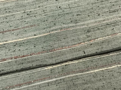 平和屋着物▽紬 単衣 横縞 ウール AAAV2778fy