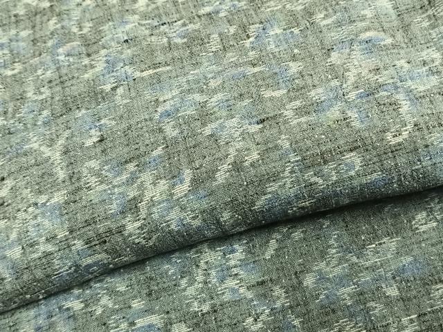 平和屋着物▽上質な紬 単衣 ちぢみ織 草花文 正絹 逸品 未使用 AAAV2779fy