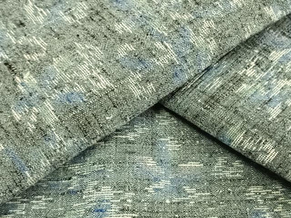 平和屋着物▽上質な紬 単衣 ちぢみ織 草花文 正絹 逸品 未使用 AAAV2779fy