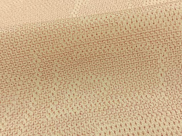 平和屋着物▽本塩沢 単衣 110亀甲 亀甲文様 正絹 逸品 AAAV2780fy