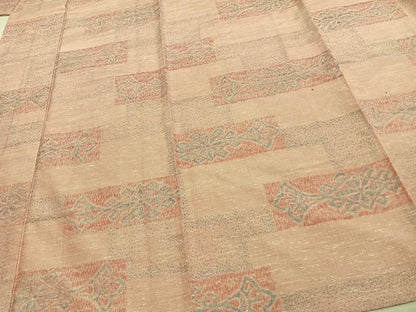 平和屋着物▽上質な紬 単衣 横段文 正絹 逸品 未使用 AAAV2782fy
