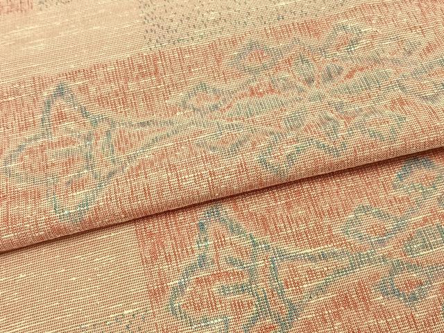 平和屋着物▽上質な紬 単衣 横段文 正絹 逸品 未使用 AAAV2782fy