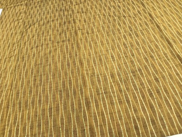平和屋着物▽上質な紬　単衣　立涌文　正絹　逸品　AAAV2793fy