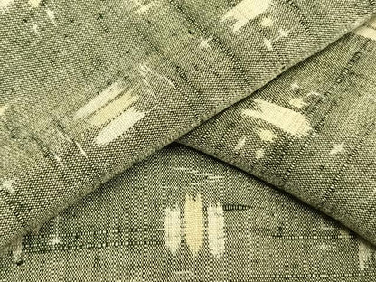平和屋着物▽上質な紬 単衣 矢羽文 正絹 逸品 AAAV2794fy